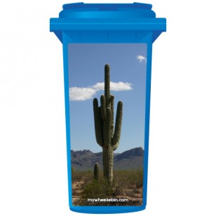 Cactus In The Desert Wheelie Bin Sticker Panel